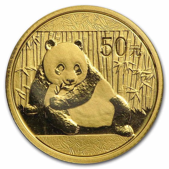 China 1/10 oz Gold Panda BU (Random Year, Not Sealed)