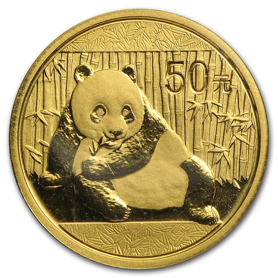 China 1/10 oz Gold Panda BU (Random Year, Sealed)