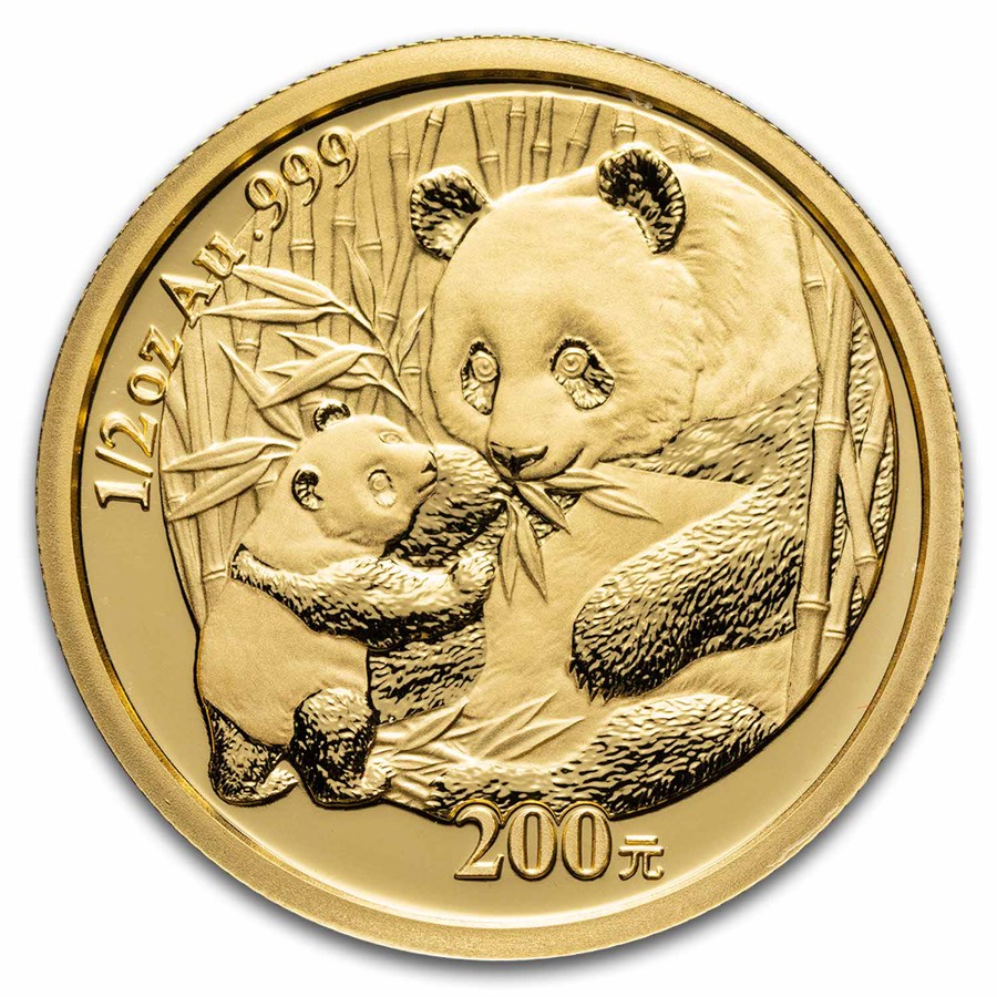 China 1/2 oz Gold Proof Panda (Random Year, In Capsule)