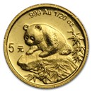 China 1/20 oz Gold Panda BU (Abrasions)