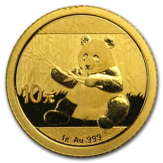 China 1 gram Gold Panda (Random Year, Not Sealed) China 1 gram Gold Panda (Random Year, Not Sealed)