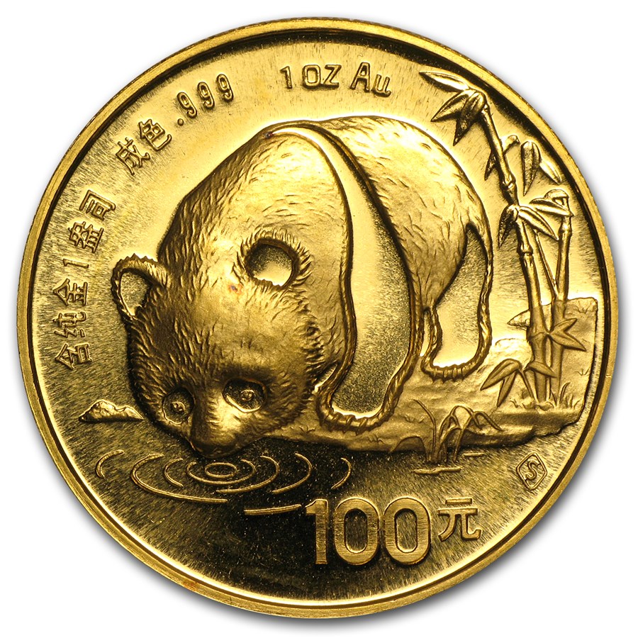 China 1 oz Gold Panda BU (Random Year, Not Sealed)