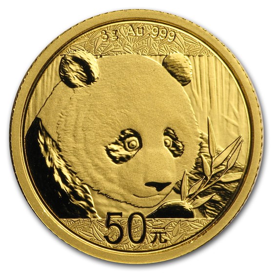 China 3 gram Gold Panda BU (Abrasions) China 3 gram Gold Panda BU (Abrasions)