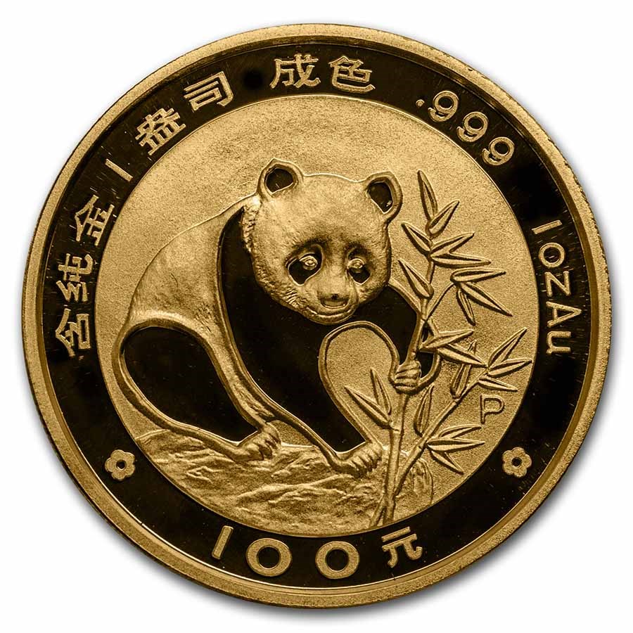 China 5-Coin Gold Panda Proof Set (Random Year 1986-1994) Sealed