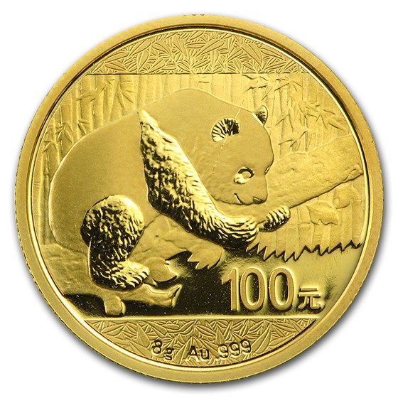 China 8 gram Gold Panda BU (Random Year, Not Sealed) China 8 gram Gold Panda BU (Random Year, Not Sealed)