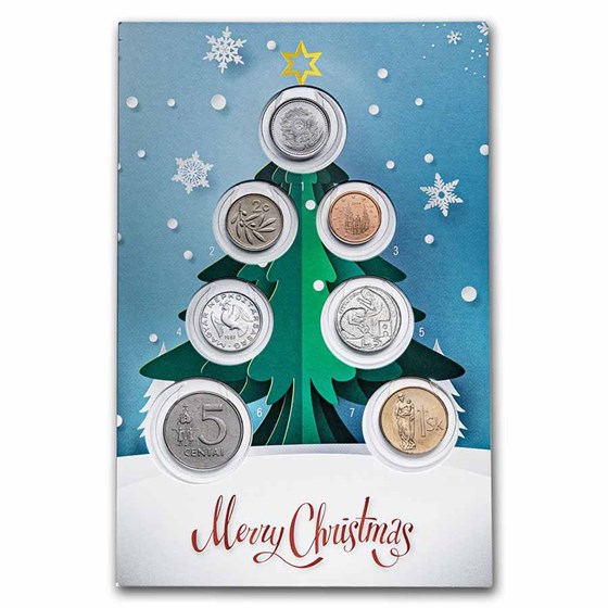 Christmas Greetings 7-Coin Set BU Christmas Greetings 7-Coin Set BU