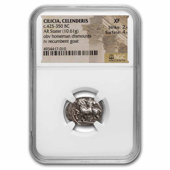 Cilicia Celenderis AR Silver Stater Horseman (425-350 BC) XF NGC Cilicia Celenderis AR Silver Stater Horseman (425-350 BC) XF NGC