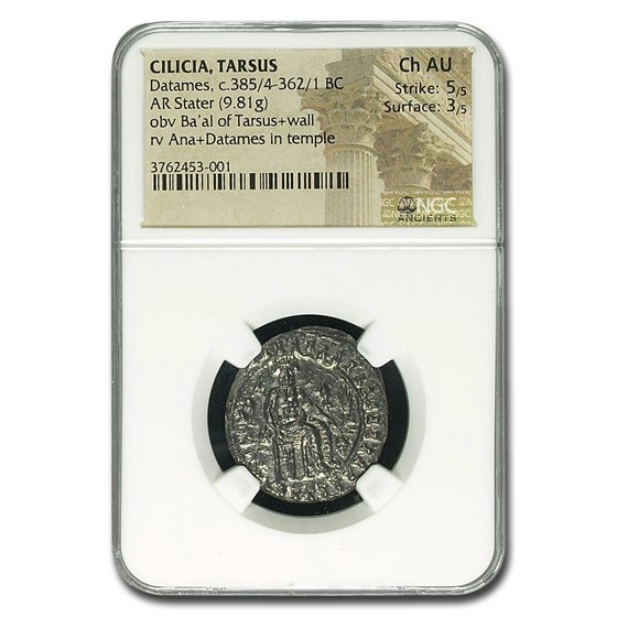 Cilicia Tarsus AR Silver Stater Datames (385-362 BC) Ch AU NGC Cilicia Tarsus AR Silver Stater Datames (385-362 BC) Ch AU NGC