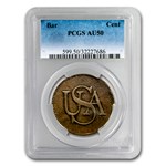 (Circa 1785) USA Bar Cent AU-50 PCGS