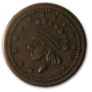 Civil War Token Patriotic 51/334 XF Civil War Token Patriotic 51/334 XF
