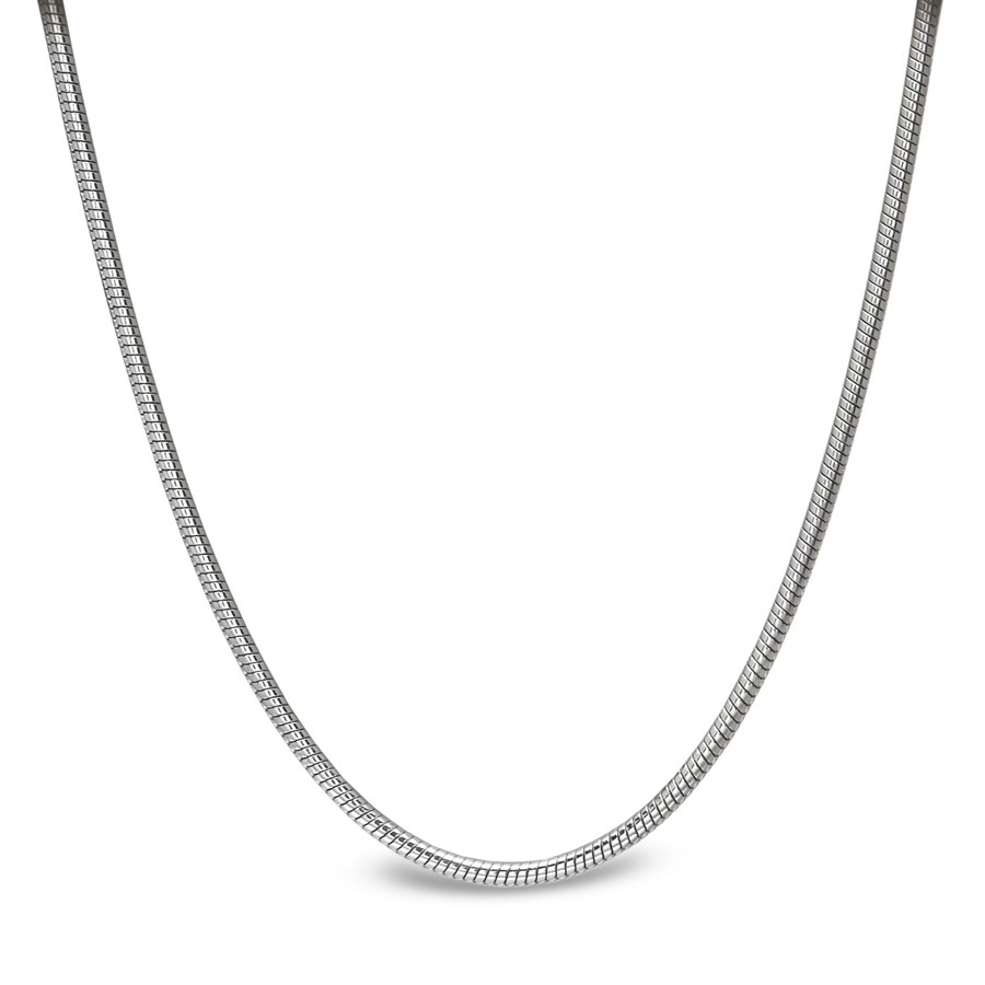 Buy Classic Round Snake 14k White Gold Necklace 16 in. APMEX