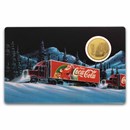 Coca-Cola® 1/1000 oz Gold Holiday Caravan Coin in Card