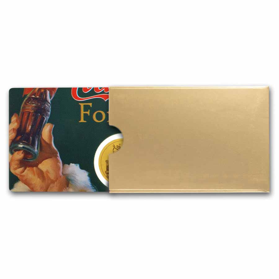 Coca-Cola 1/1000 oz Gold Santa Coin in Card | APMEX