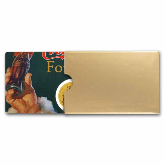 Coca-Cola 1/1000 oz Gold Santa Coin in Card | APMEX