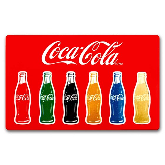 Coca-Cola® 1/1000 oz Gold Shaped Bottle in Card Coca-Cola® 1/1000 oz Gold Shaped Bottle in Card