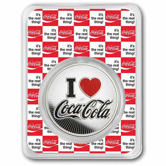 Coca-Cola® 1 oz Silver 140 Year Anniversary Round (in TEP)