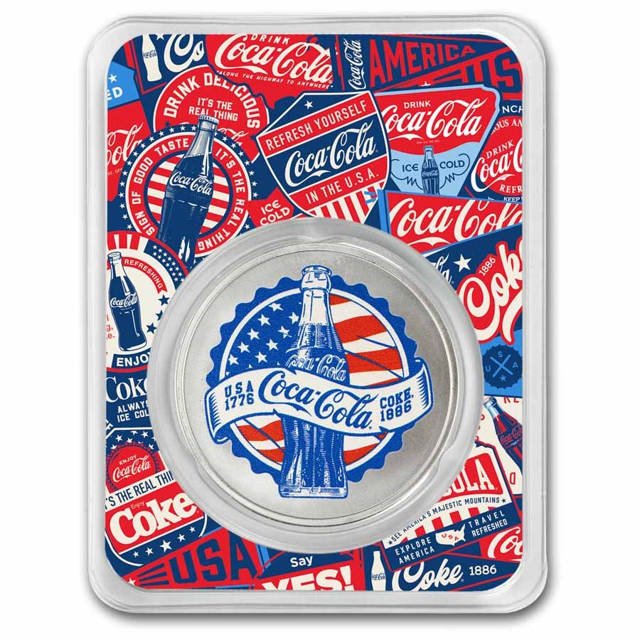 Coca-Cola® 1 oz Silver Colorized Americana (in TEP)