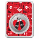 Coca-Cola® 1 oz Silver Colorized Love Round (in TEP)