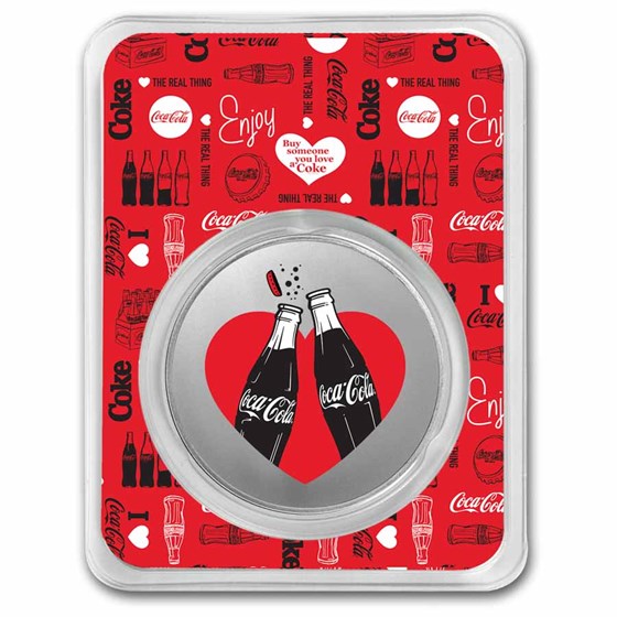 Coca-Cola® 1 oz Silver Colorized Love Round (in TEP)