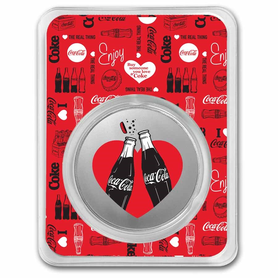 Coca-Cola® 1 oz Silver Colorized Love Round (in TEP)