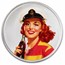 Coca-Cola® 1 oz Silver Colorized Round Bathing Beauties: Red Head