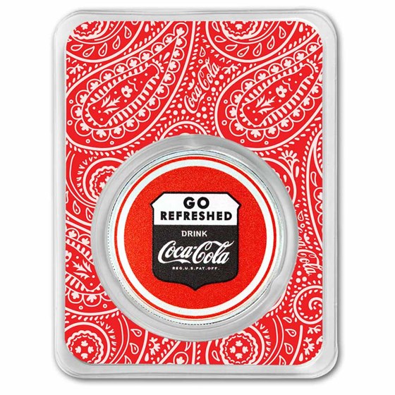 Coca-Cola® 1 oz Silver Colorized Round Route 66 (in TEP)