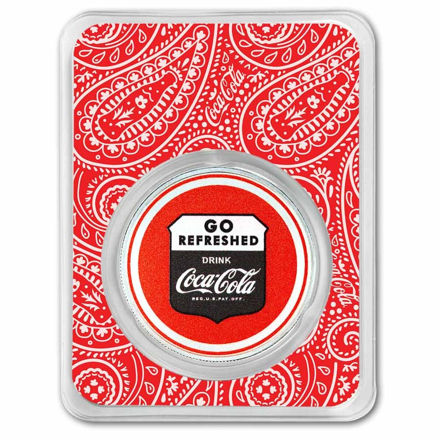Coca-Cola® 1 oz Silver Colorized Round Route 66 (in TEP)