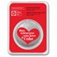 Coca-Cola® 1 oz Silver Colorized Valentine Round (in TEP)