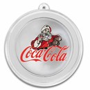 Coca-Cola® 1 oz Silver Holiday Round in Ornament Capsule