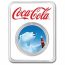 Coca-Cola® 1 oz Silver Polar Bear Colorized Round