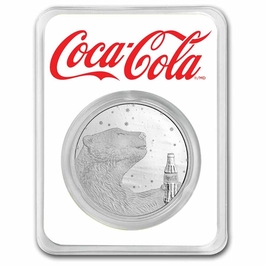 Coca-Cola® 1 oz Silver Polar Bear Round in TEP