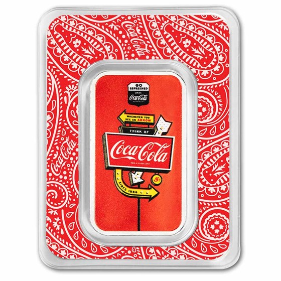 Coca-Cola® 1 oz Silver Route 66 Colorized Bar (in TEP)