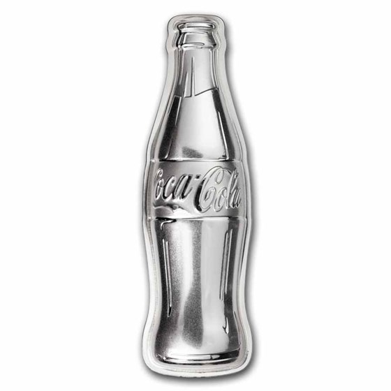 Coca-Cola® 1 oz Silver Shaped Bottle Coca-Cola® 1 oz Silver Shaped Bottle