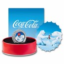 Coca-Cola® 2023 6 gram Ag Polar Bear Bottle Cap Ornament w/ Box