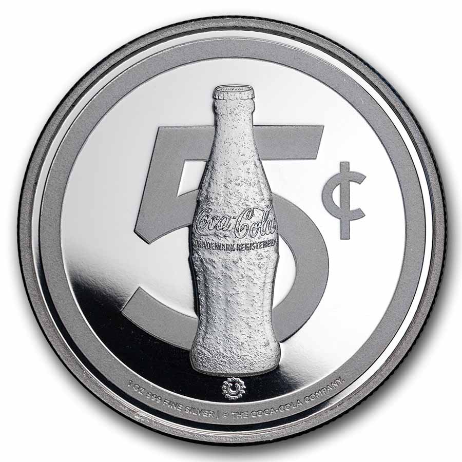 Buy Coca-Cola 1 oz Silver 5 cent Bottle Round | APMEX