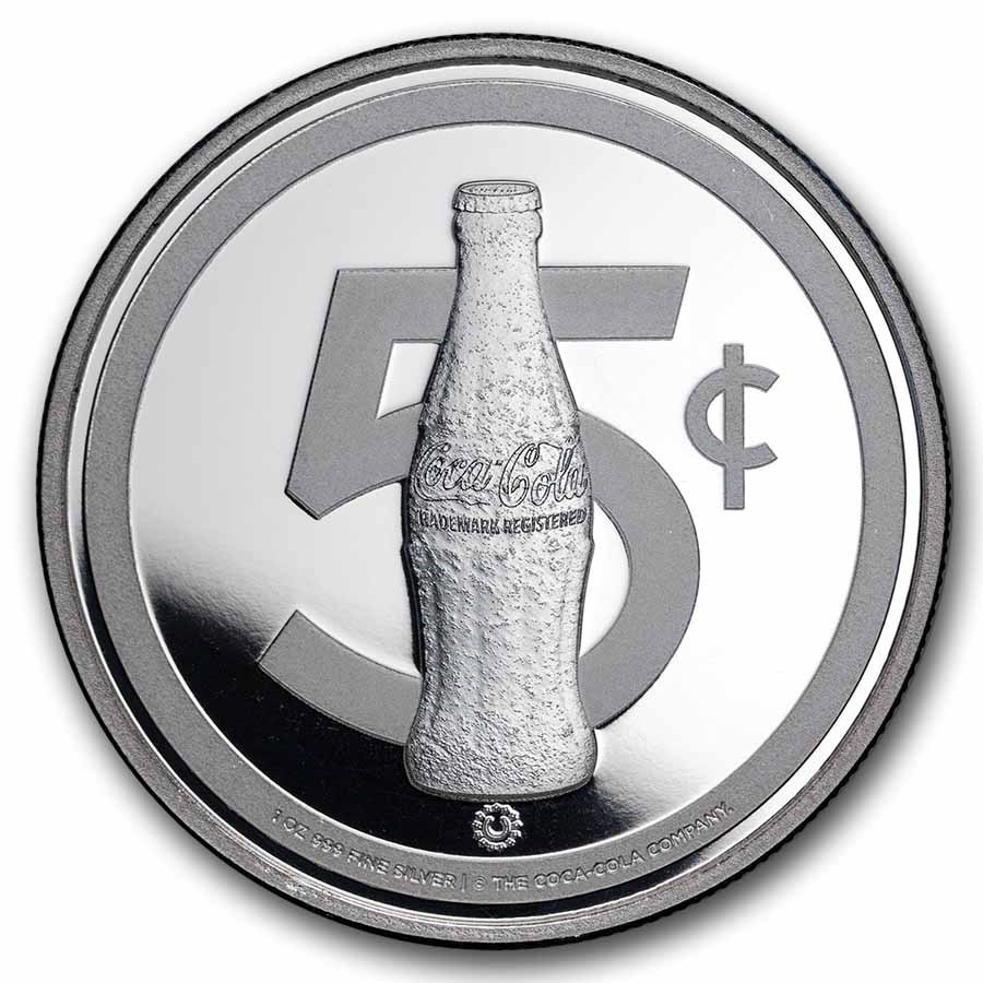 Coca-Cola® 5 cent Bottle 1 oz Silver Struck Round