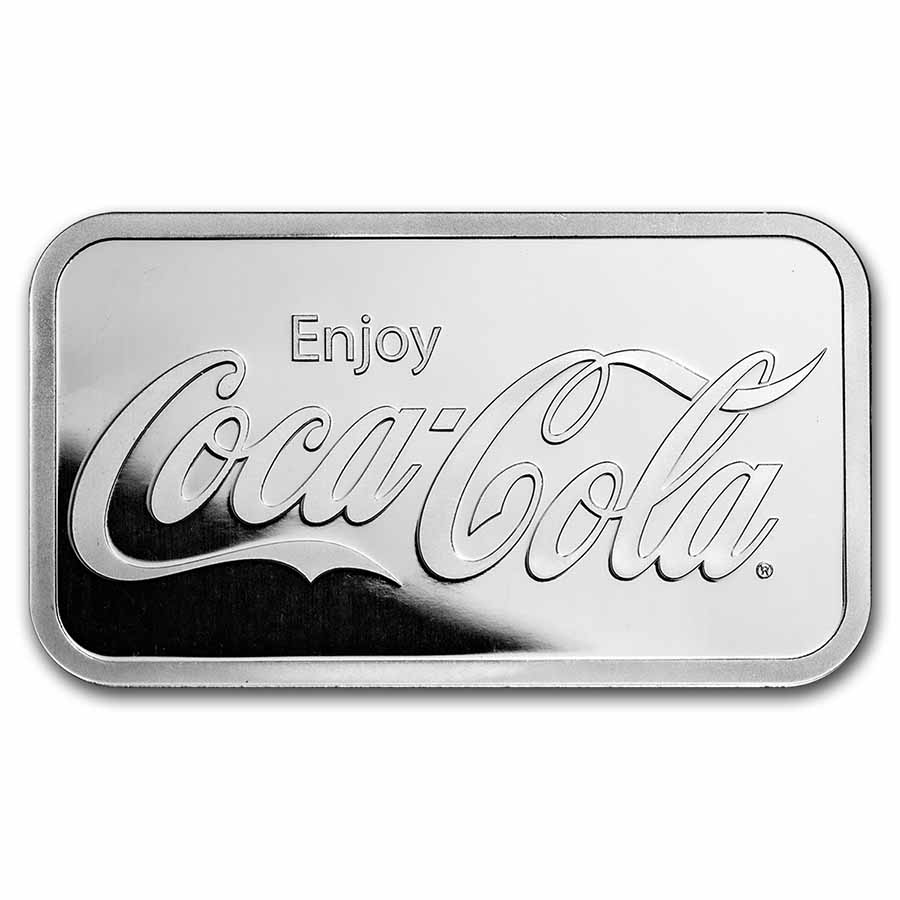 Buy Coca-Cola 5 oz Silver Struck Bar | APMEX Buy Coca-Cola 5 oz Silver Struck Bar | APMEX