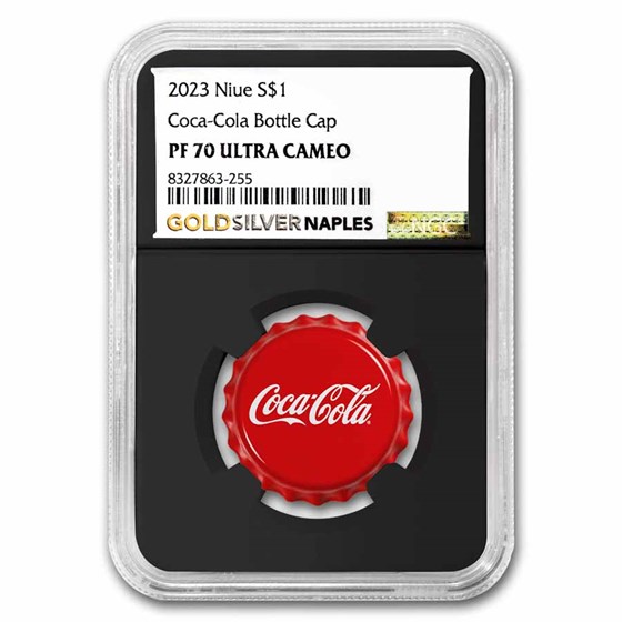 Coca-Cola® 6 gram Silver Bottle Cap (Gold, Silver, Naples Label)