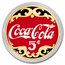Coca-Cola® Vintage 2 oz Silver High Relief Colorized/Gilded Round