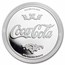 Coca-Cola® Vintage 2 oz Silver High Relief Colorized/Gilded Round