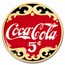 Coca-Cola® Vintage 2 oz Silver High Relief Colorized/Gilded Round