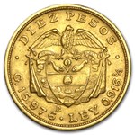 Colombia 10 Pesos Gold Avg Circ (Random)