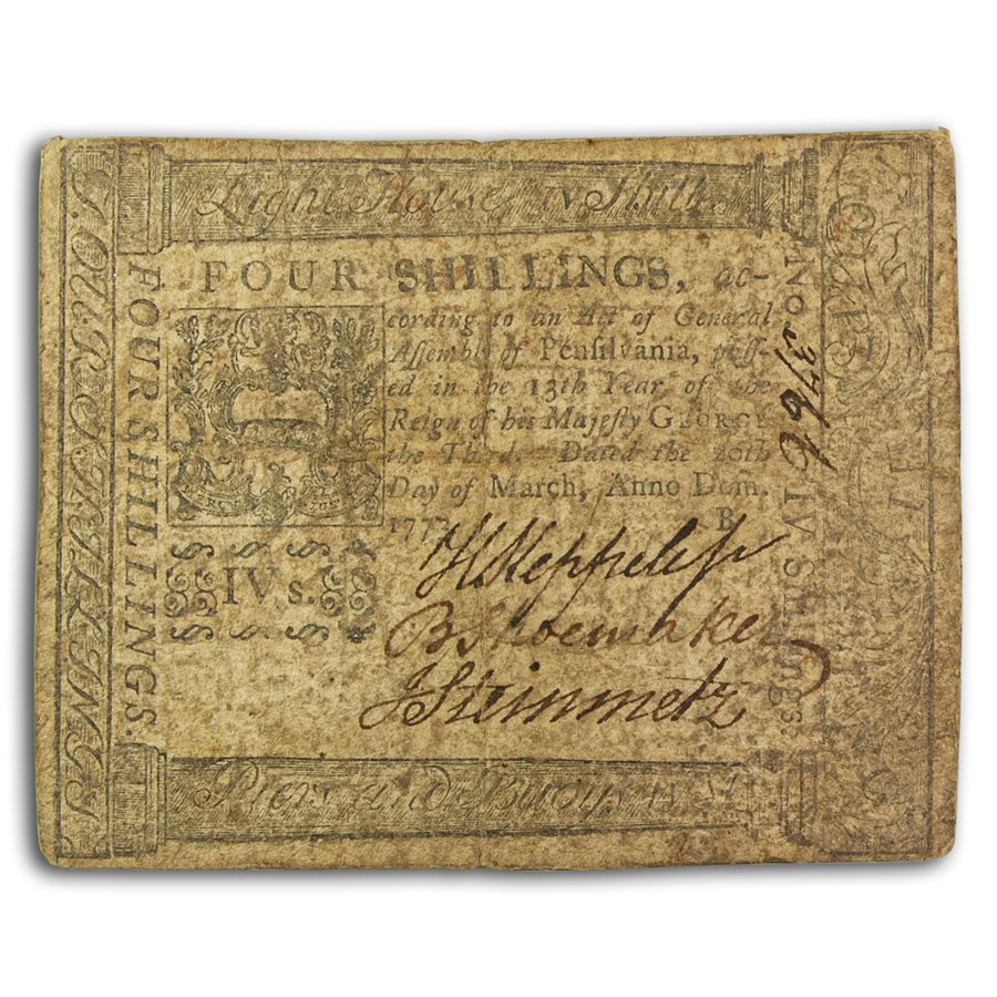 Colonial Currency Culls (Pennsylvania)
