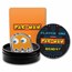 Colorized 1 oz Silver PAC-MAN & Ghost Shaped Coins Complete Set