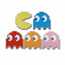 Colorized 1 oz Silver PAC-MAN & Ghost Shaped Coins Complete Set