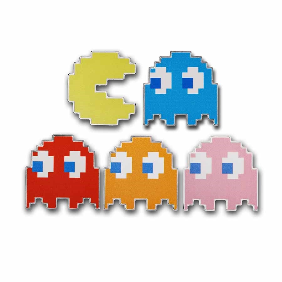 Silver Pac Man Buy Colorized 1 oz Silver PAC-MAN & Ghost Coins Set | APMEX