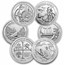Complete 56-Coin 5 oz Silver America The Beautiful Set