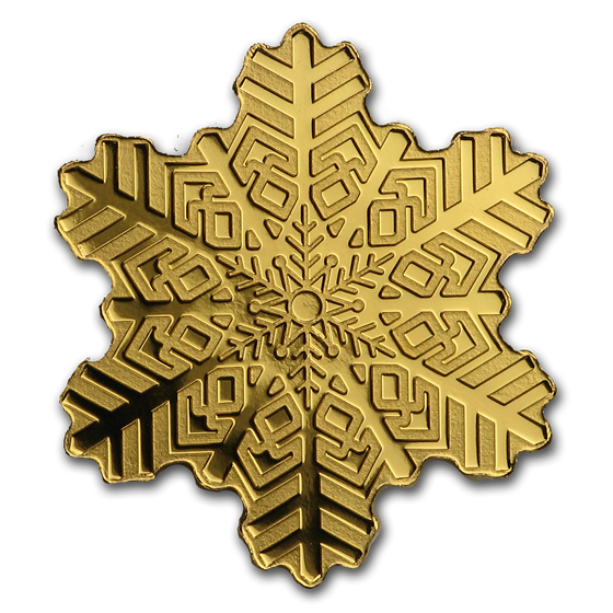 Cook Islands 1/2 gram Gold $5 Golden Snowflake Cook Islands 1/2 gram Gold $5 Golden Snowflake