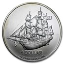 Cook Islands 1 oz Silver Bounty Coin (Random dates, Abrasions)