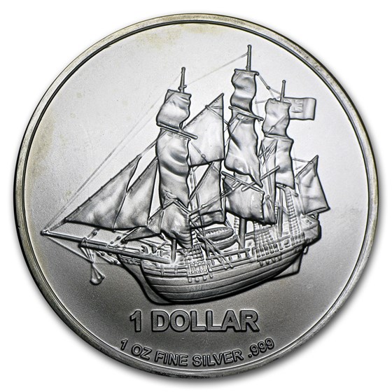 Cook Islands 1 oz Silver Bounty Coin (Random dates, Abrasions) Cook Islands 1 oz Silver Bounty Coin (Random dates, Abrasions)
